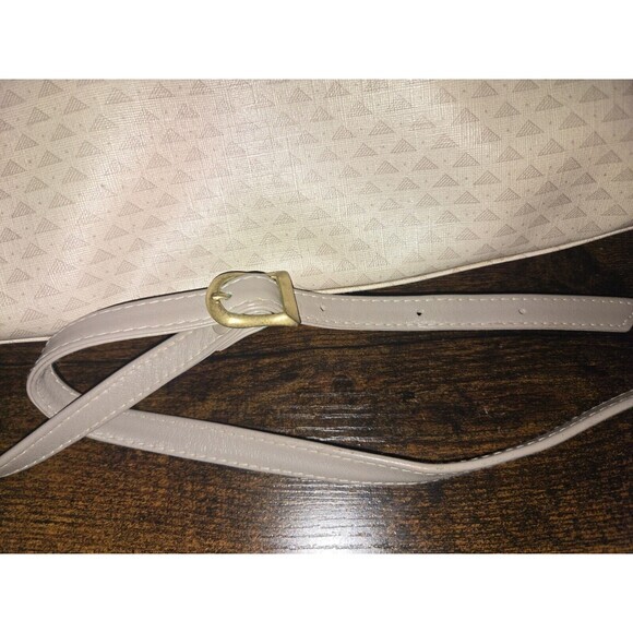 1984 Liz Claiborne Accessories Vinyl & Leather Signature Pyramid Crossbody‎ - Picture 9 of 15